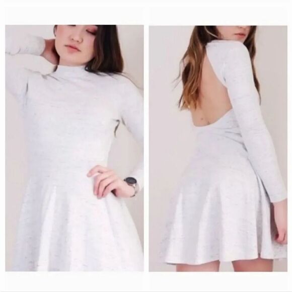 American Apparel Violette Skater Dress in Heathered Gray Size Small - Picture 11 of 12